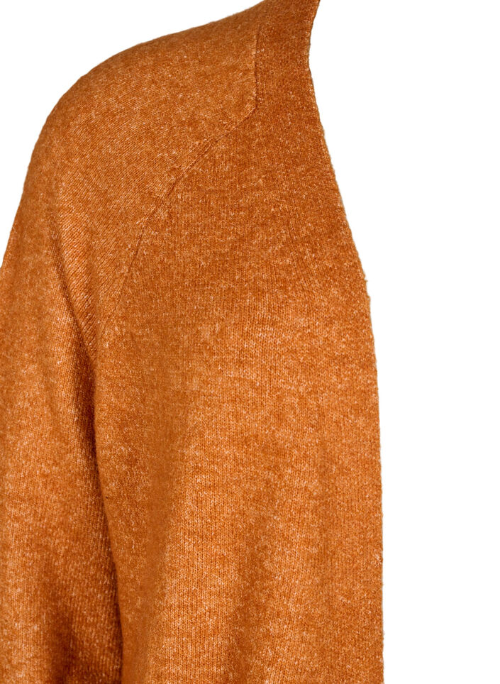 Lang cardigan med lommer, Autumnal Mel., Packshot image number 2