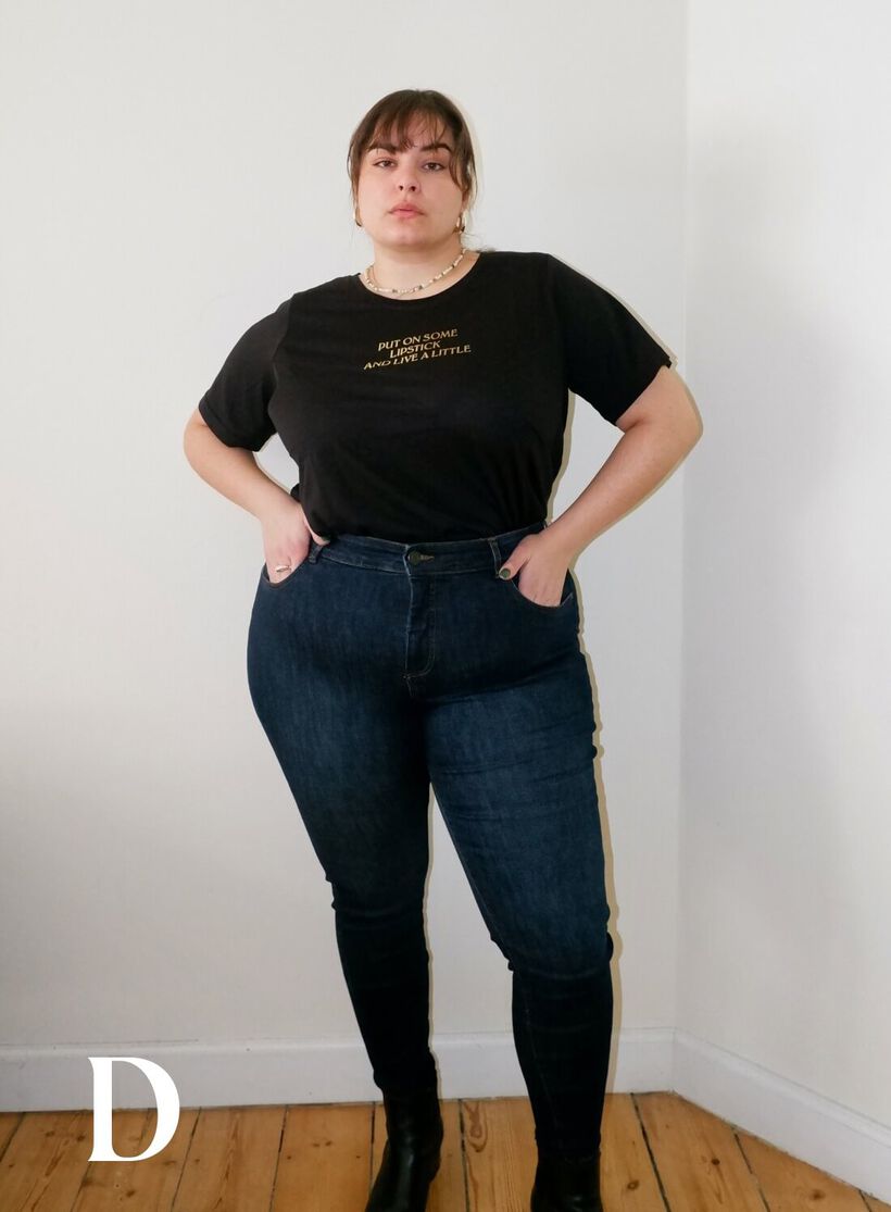 1 et par jeans – 3 kroppsfasonger, , Model, 1