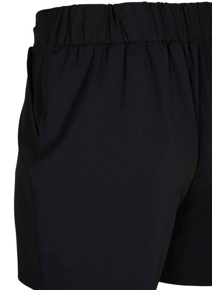 Shorts med lommer og l&oslash;s passform, Svart, Packshot image number 3