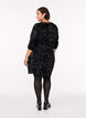 Bluse med paljetter og lange ermer, Svart, Model image number 2