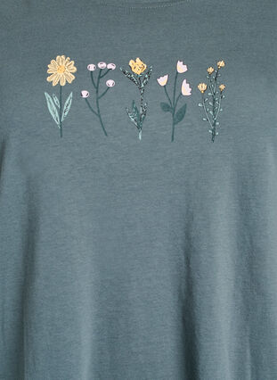 Zizzi FLASH - T-skjorte med motiv, Balsam G Multi Flow, Packshot image number 2