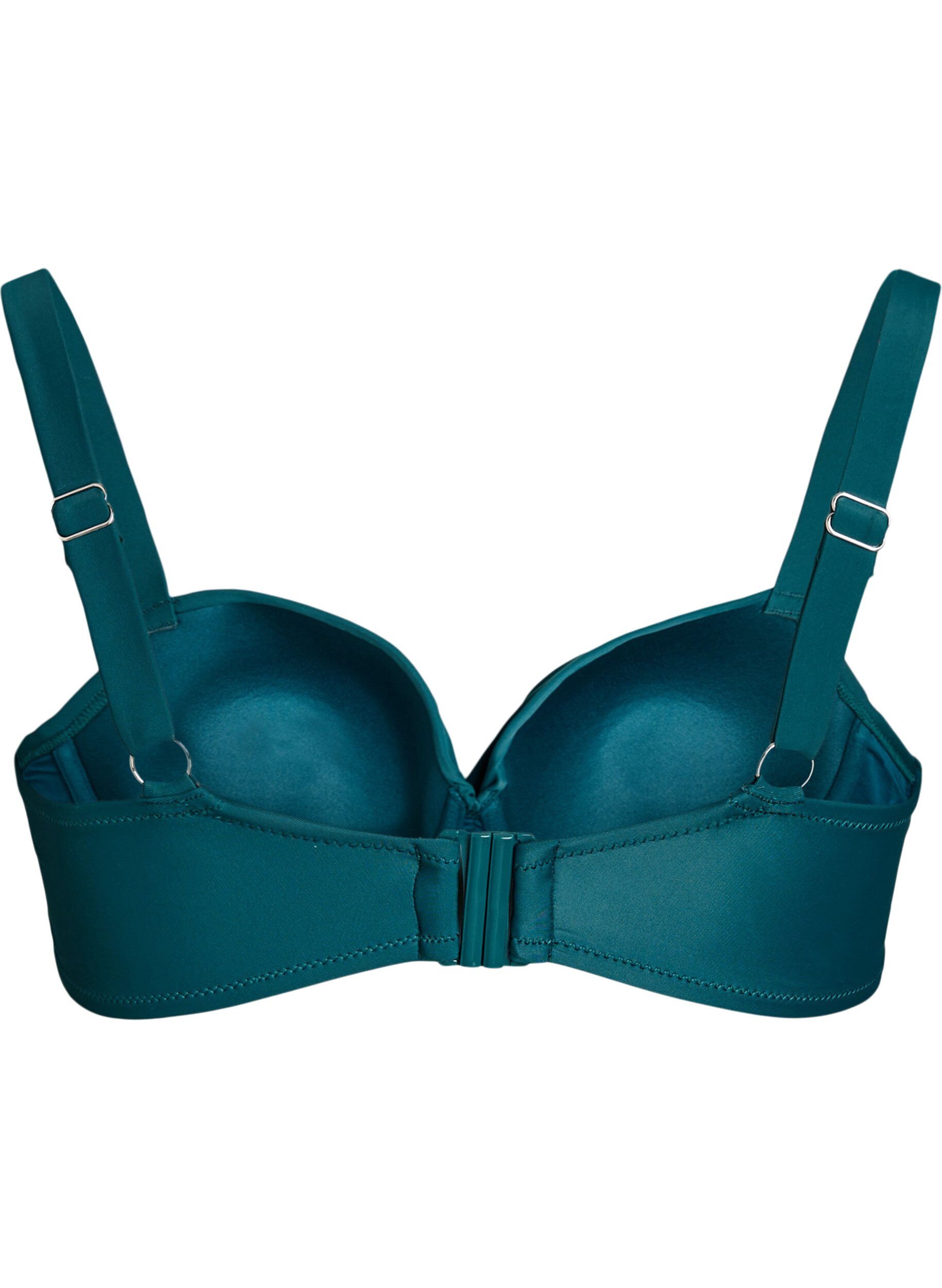 ZizziBikinioverdel med b&oslash;yle og drapering, Gr&oslash;nn, Packshot image number 1