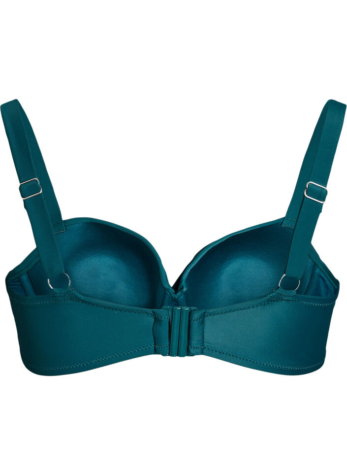 Bikinioverdel med b&oslash;yle og drapering, Gr&oslash;nn, Packshot image number 1