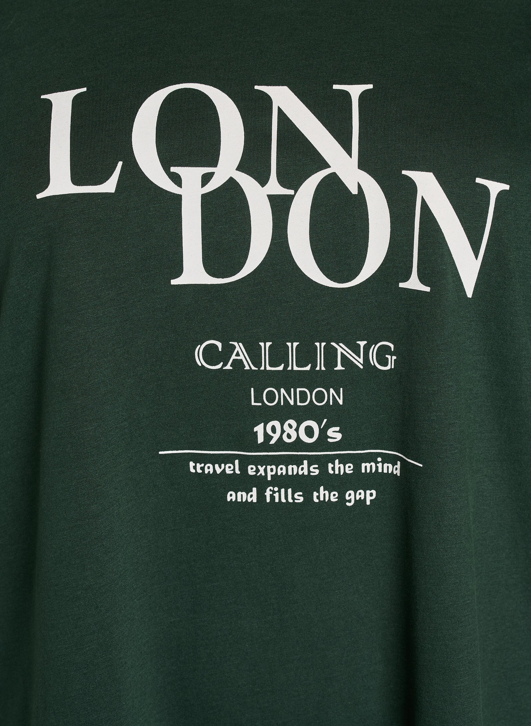 Zizzi T-skjorte med trykk, Gr&oslash;nn, Packshot image number 2