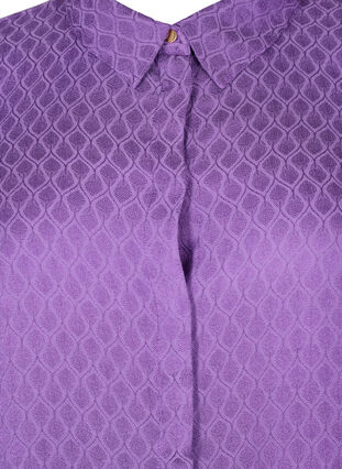 Skjorte i viskose med ton-i-ton mønster, Lavender Violet, Packshot image number 2