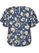 Bluse med ballongform og flaggermus ermer, Bl&aring;, Packshot image number 1