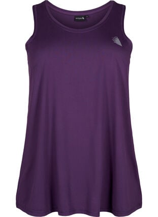 Zizzi Treningsoverdel med rund hals, Purple Pennant, Packshot image number 0