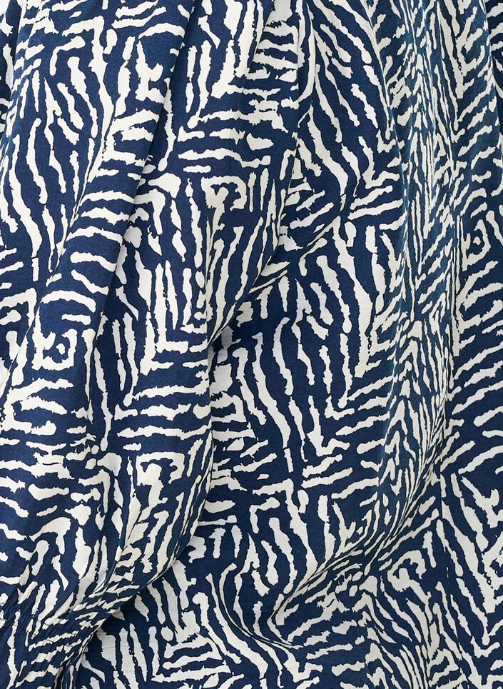 Tunika med 3/4 ermer og V-hals, Blå, Packshot image number 2