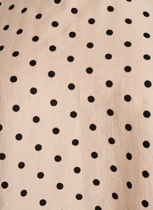 Zizzi Bluse med prikker og knytedetaljer, Beige, Packshot image number 2