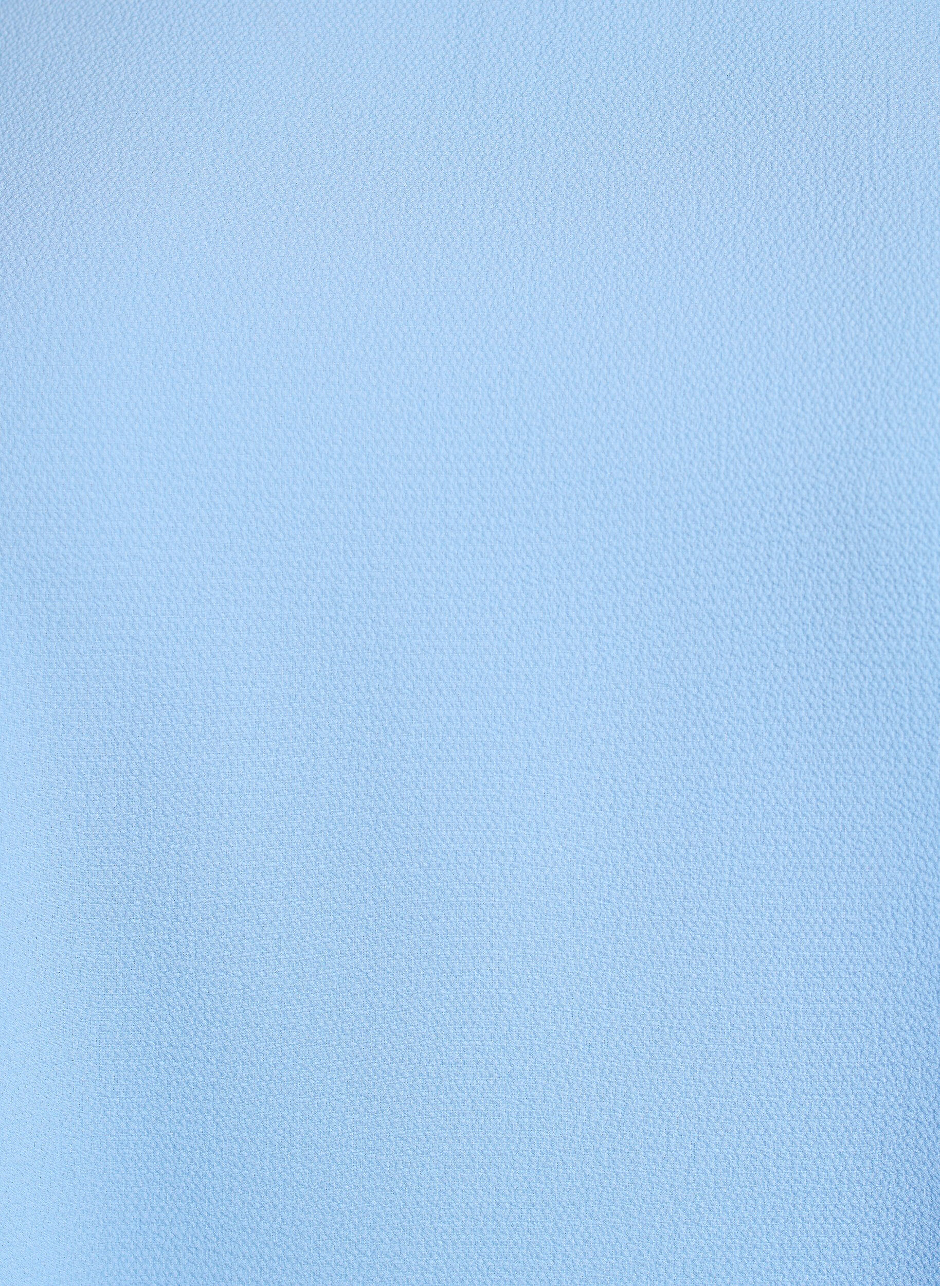 Zizzi Bluse med korte ermer og rund hals, Bl&aring;, Packshot image number 2