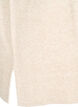 Strikket vest med ribbestrikkede kanter, Beige, Packshot image number 3