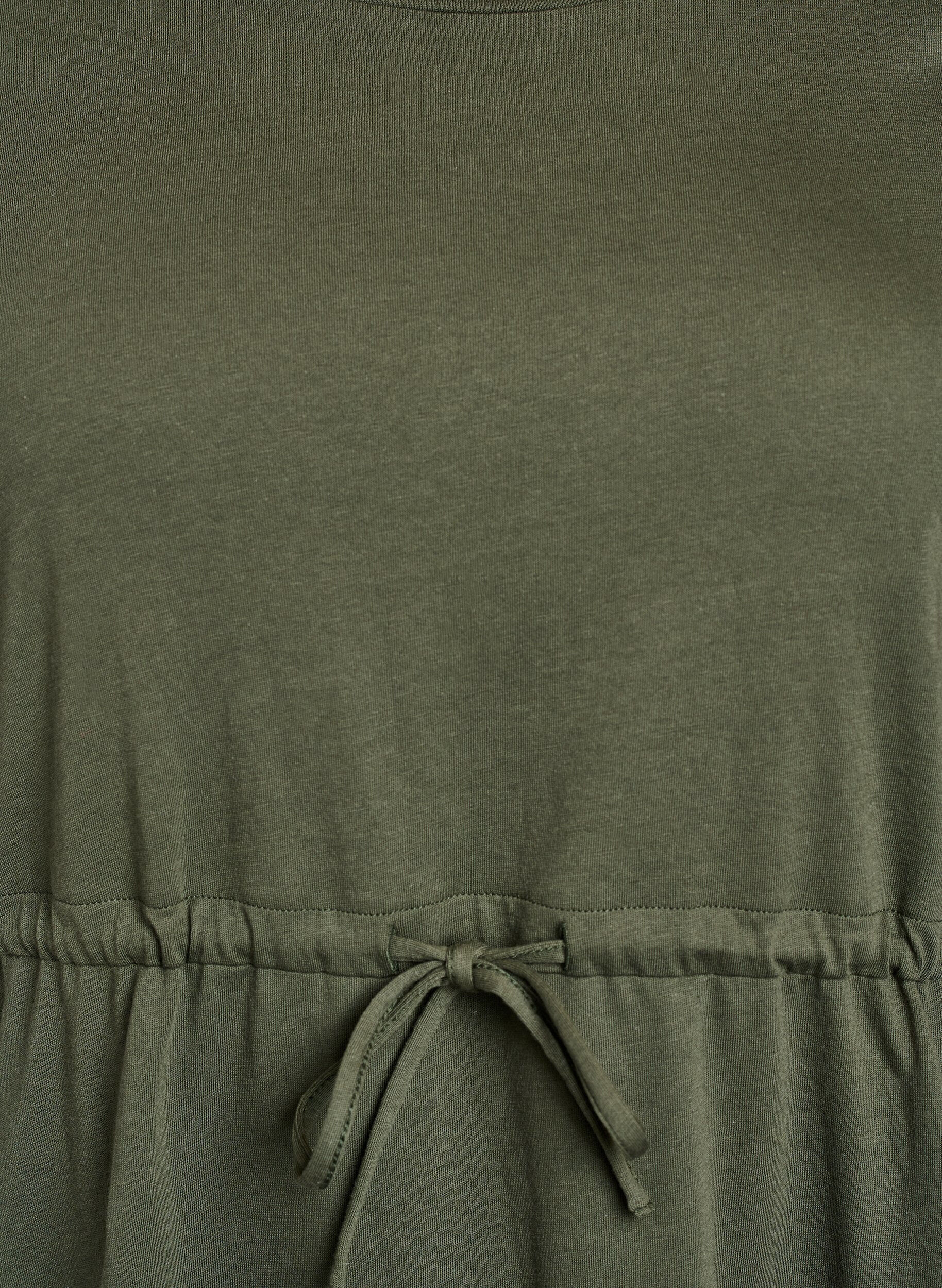 Zizzi FLASH - Kort T-skjortekjole med bindebelte, Gr&oslash;nn, Packshot image number 2