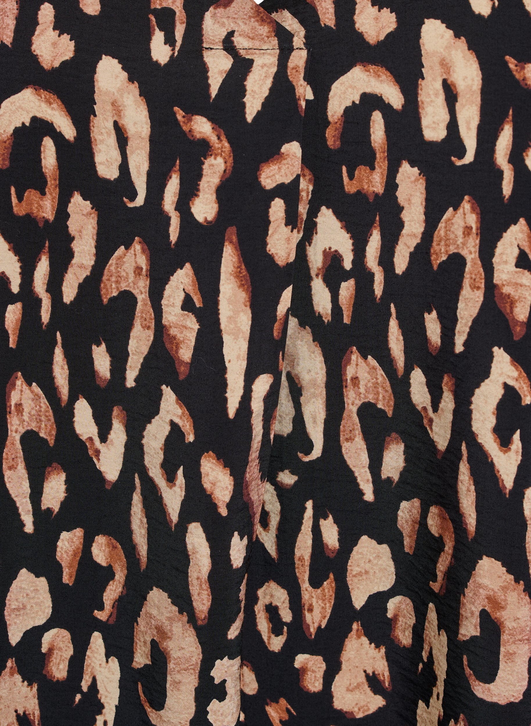 Zizzi Kjole med V-hals i viskose, Svart, Packshot image number 2