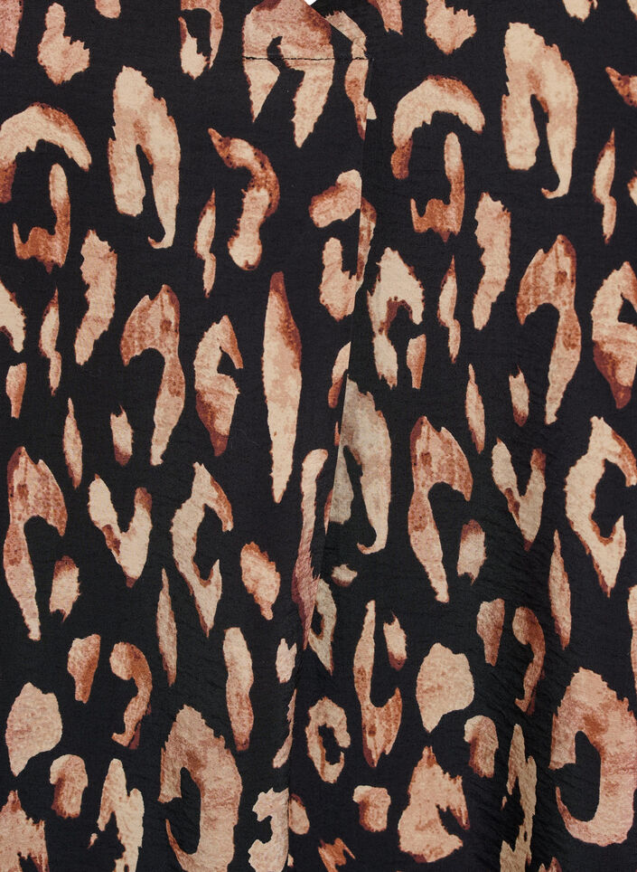 Kjole med V-hals i viskose, Svart, Packshot image number 2