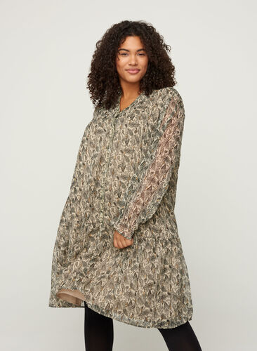 Langermet kjole med paisleymønster, AOP: PAISLEY, Model image number 0