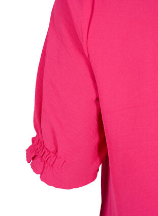 Bluse med V-hals , Bright Rose, Packshot image number 3
