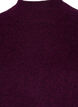 Strikket ullbluse med høy hals, Potent Purple Mel., Packshot image number 2
