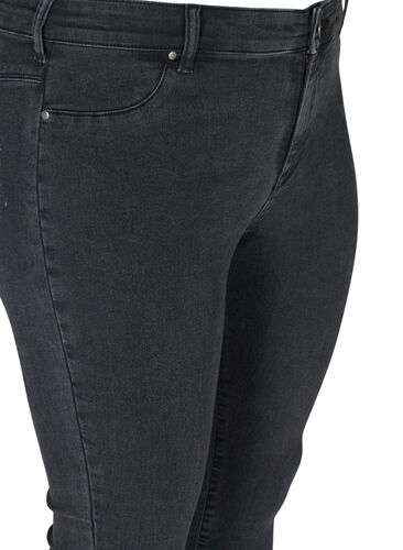Jeggings i bomullsmiks, Grey Denim, Packshot image number 2