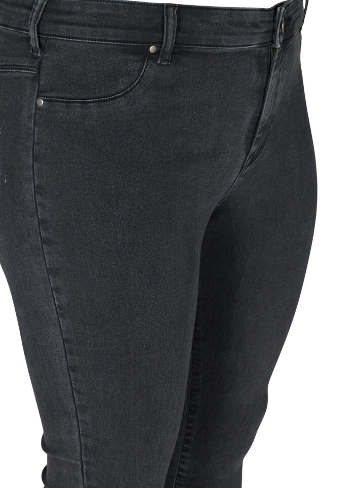 Jeggings i bomullsmiks, Grey Denim, Packshot image number 2