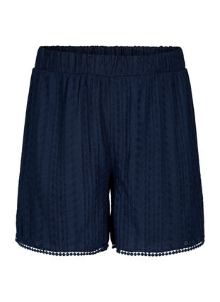 Shorts med strukturmønster, Navy Blazer, Packshot image number 0