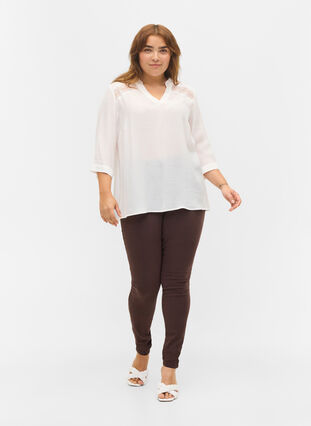 Super slim Amy jeans med høyt liv, Molé, Model image number 0