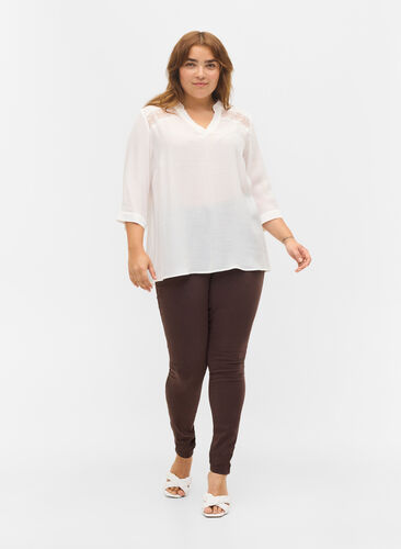 Super slim Amy jeans med høyt liv, Molé, Model image number 0