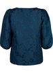 Jacquard-bluse med 3/4-ermer, Titan, Packshot image number 1
