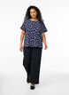 Kortermet bluse med tekstur, Bl&aring;, Model image number 1