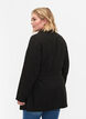 Trenchcoat med belte og lommer, Black, Model image number 1