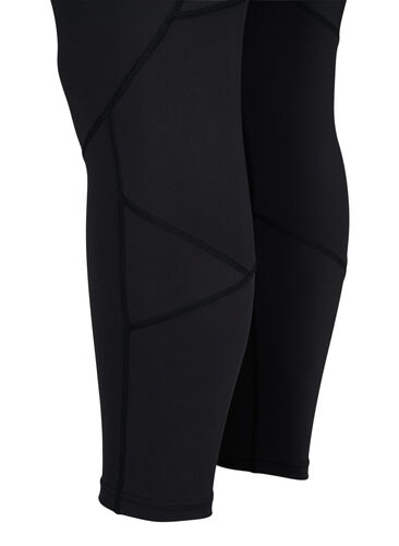 Ensfargede treningstights, Black, Packshot image number 3