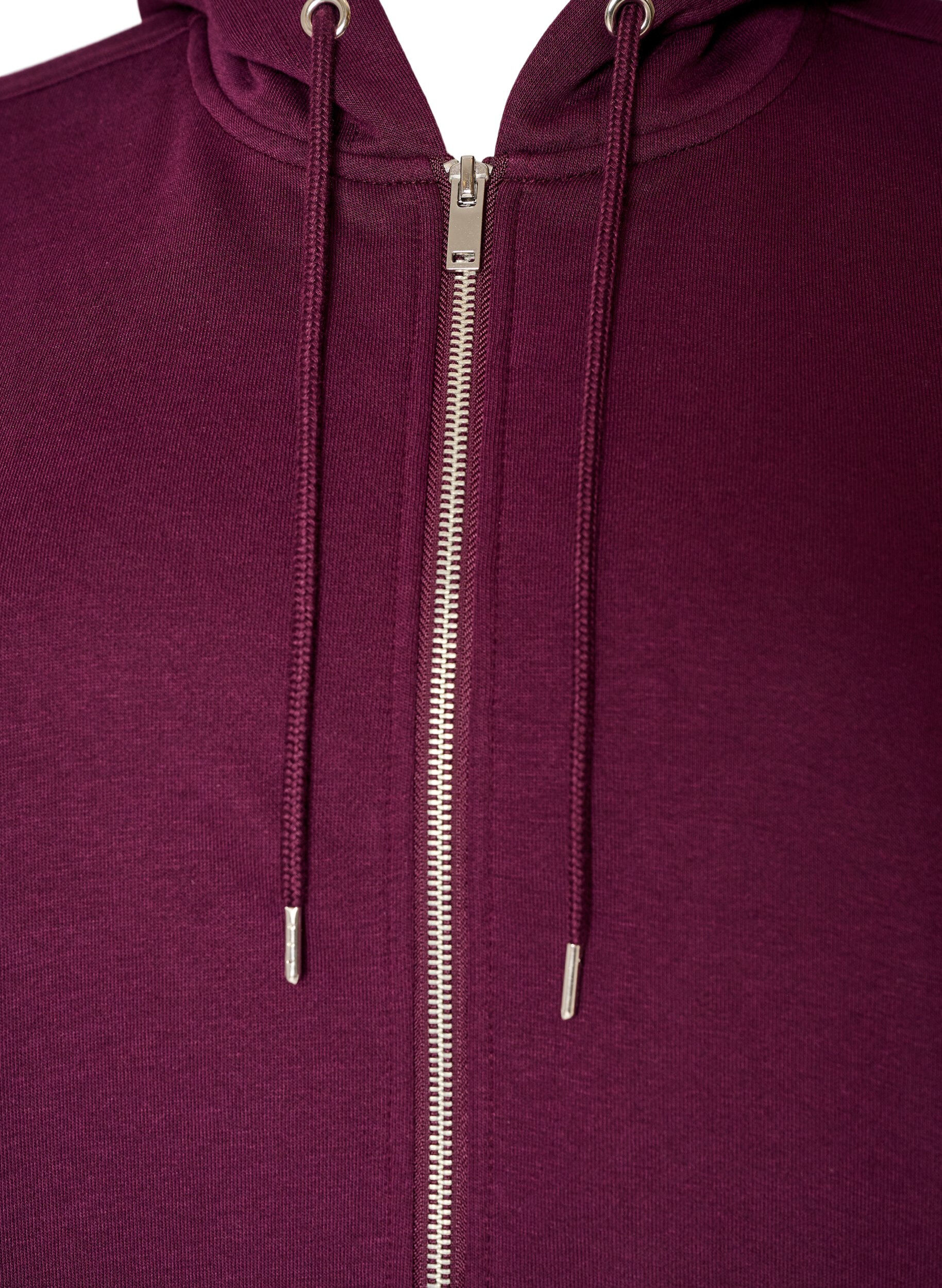 ZizziHettegenser med glidel&aring;s og lommer, Lilla, Packshot image number 2