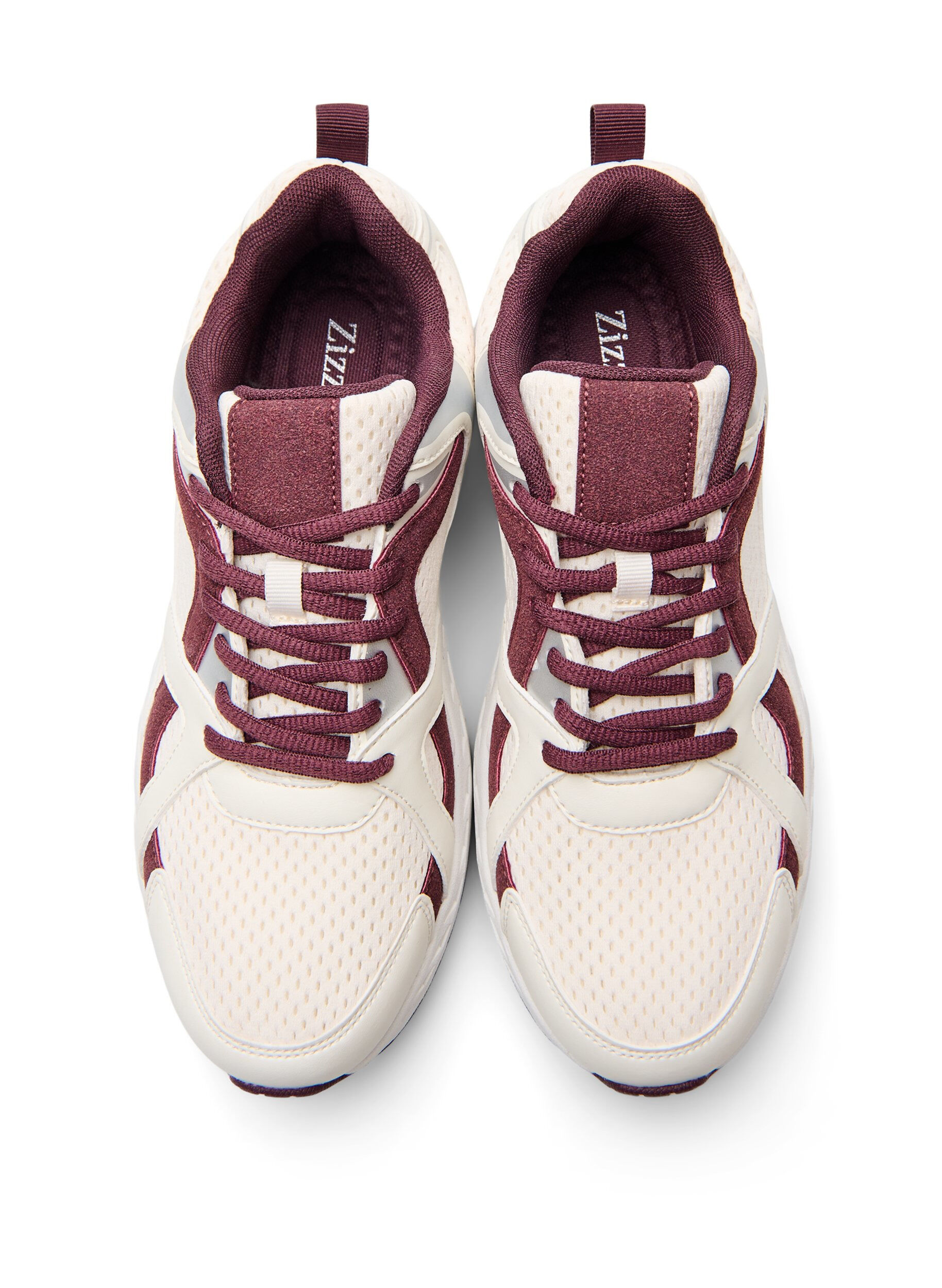 Zizzi Sporty sneakers med mesh, R&oslash;d, Packshot image number 2