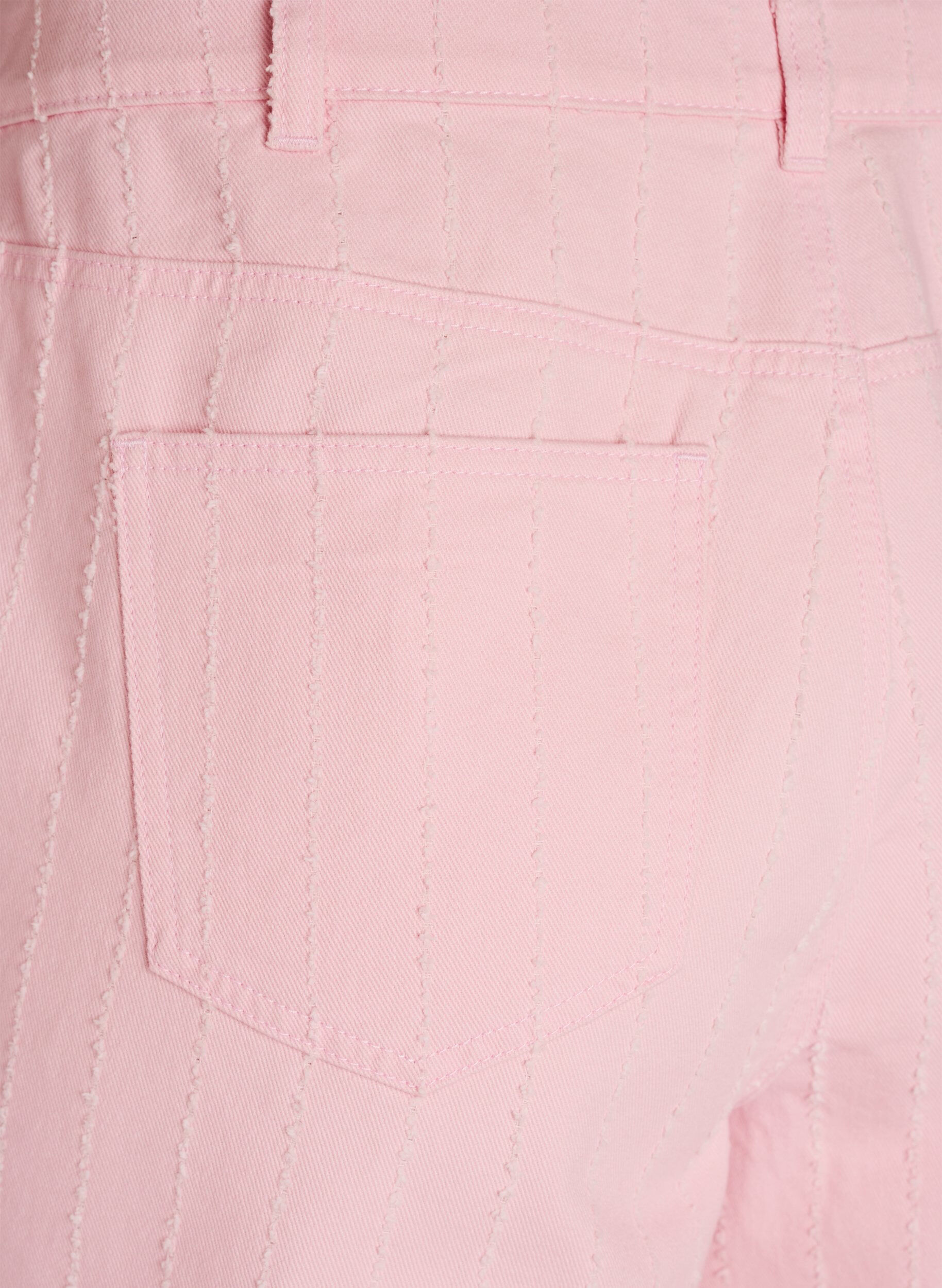 Zizzi Myra jeans i farget denim med wide fit og teksturert m&oslash;nster, Rosa, Packshot image number 3