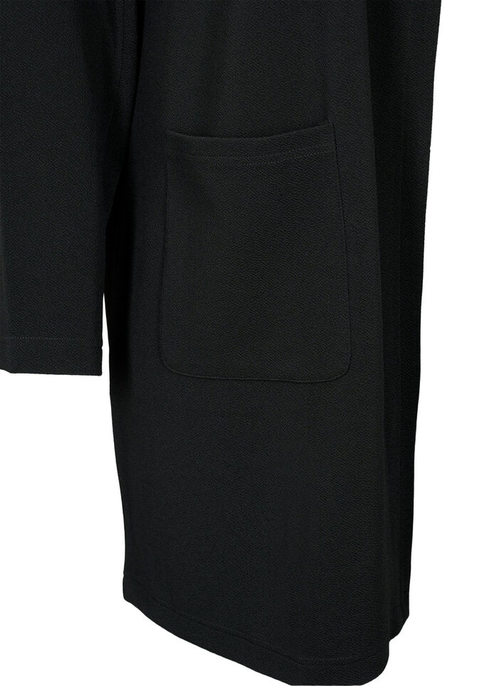 Lang blazer med lommer, Svart, Packshot image number 3