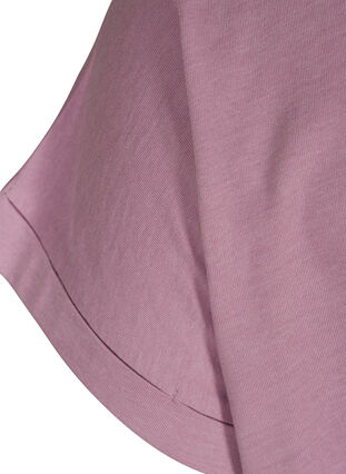 T-skjorte i bomullsmiks, Lavender Mist Mel., Packshot image number 3