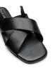 Skinnsandal med kryssremmer, Svart, Packshot image number 3