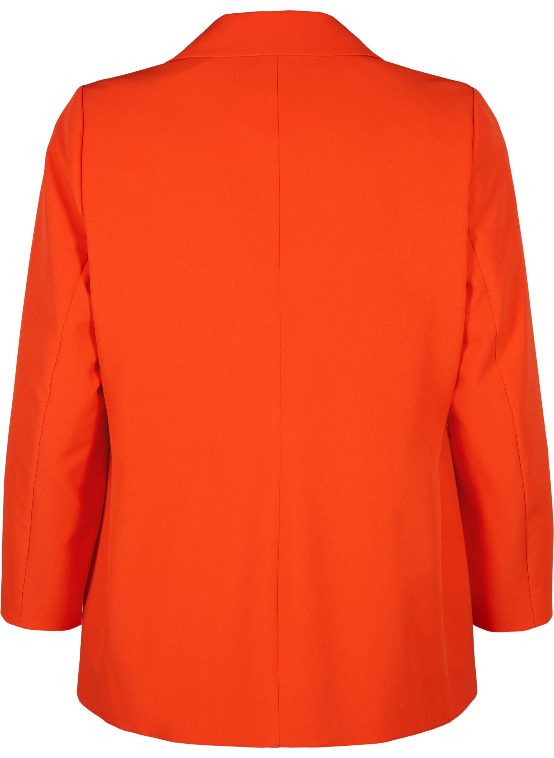 Zizzi Klassisk blazer med knappelukking, Orange.com, Packshot image number 1