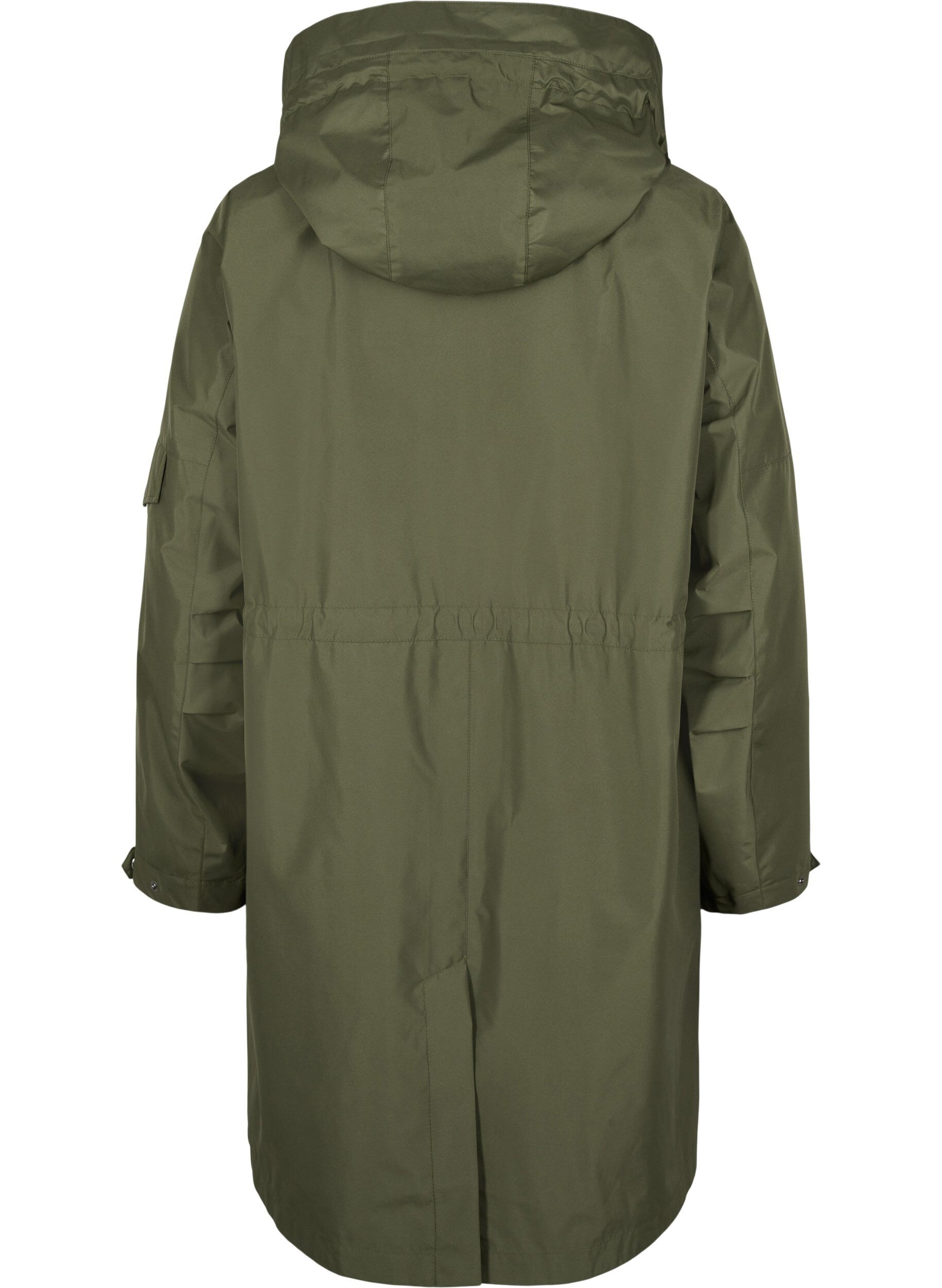 Zizzi Vanntett parkas med avtagbar hette, Forest Night, Packshot image number 1