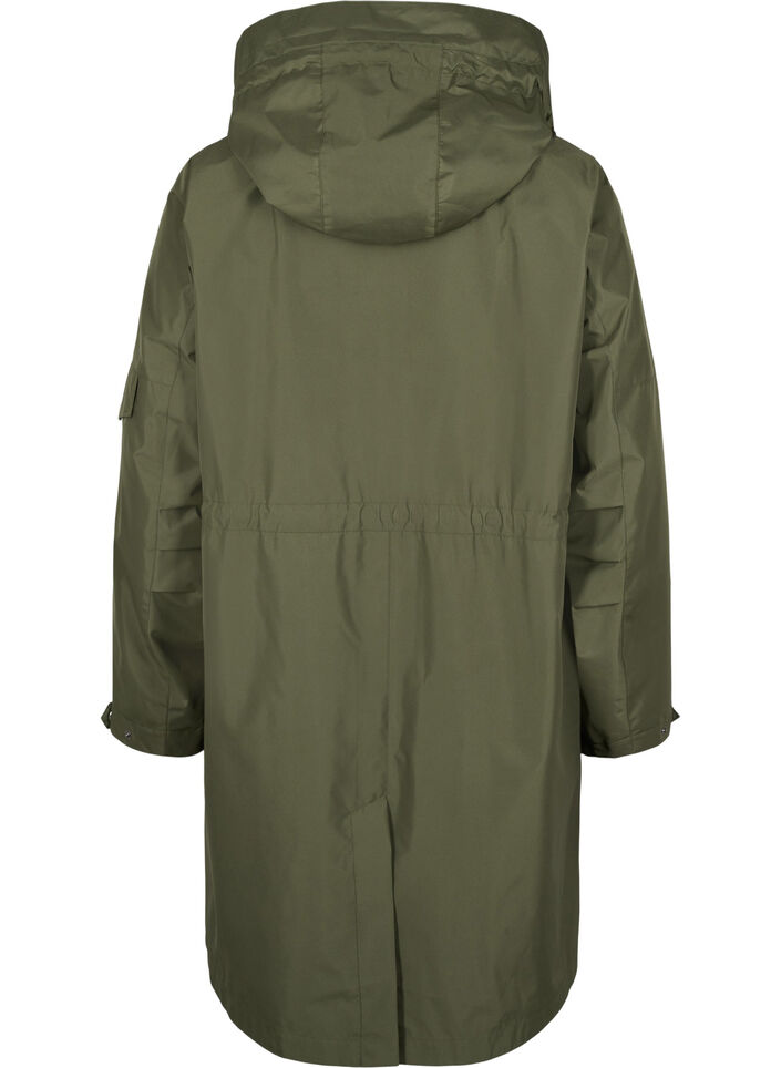 Vanntett parkas med avtagbar hette, Forest Night, Packshot image number 1