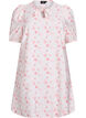 Kort A-linjekjole med blomsterprint, Rosa, Packshot image number 0