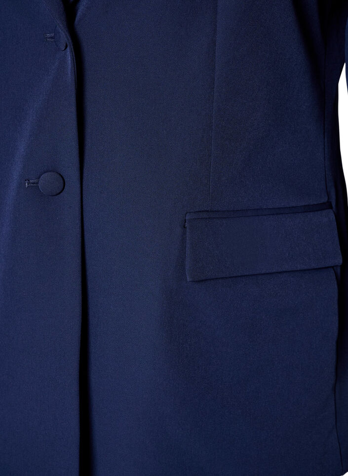 Klassisk blazer med knappelukking, Bl&aring;, Packshot image number 2
