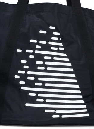 Treningsbag med refleks og lommer, Black, Packshot image number 3