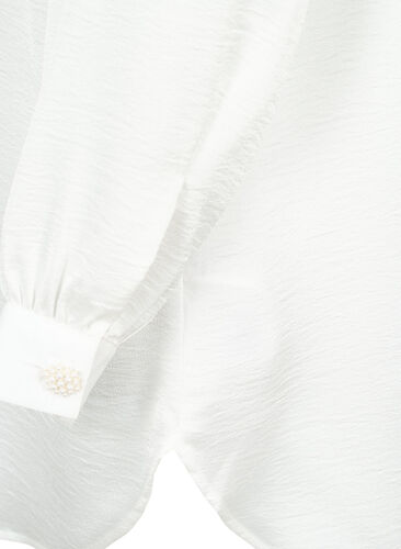 Lang skjorte med perleknapper, Bright White, Packshot image number 3
