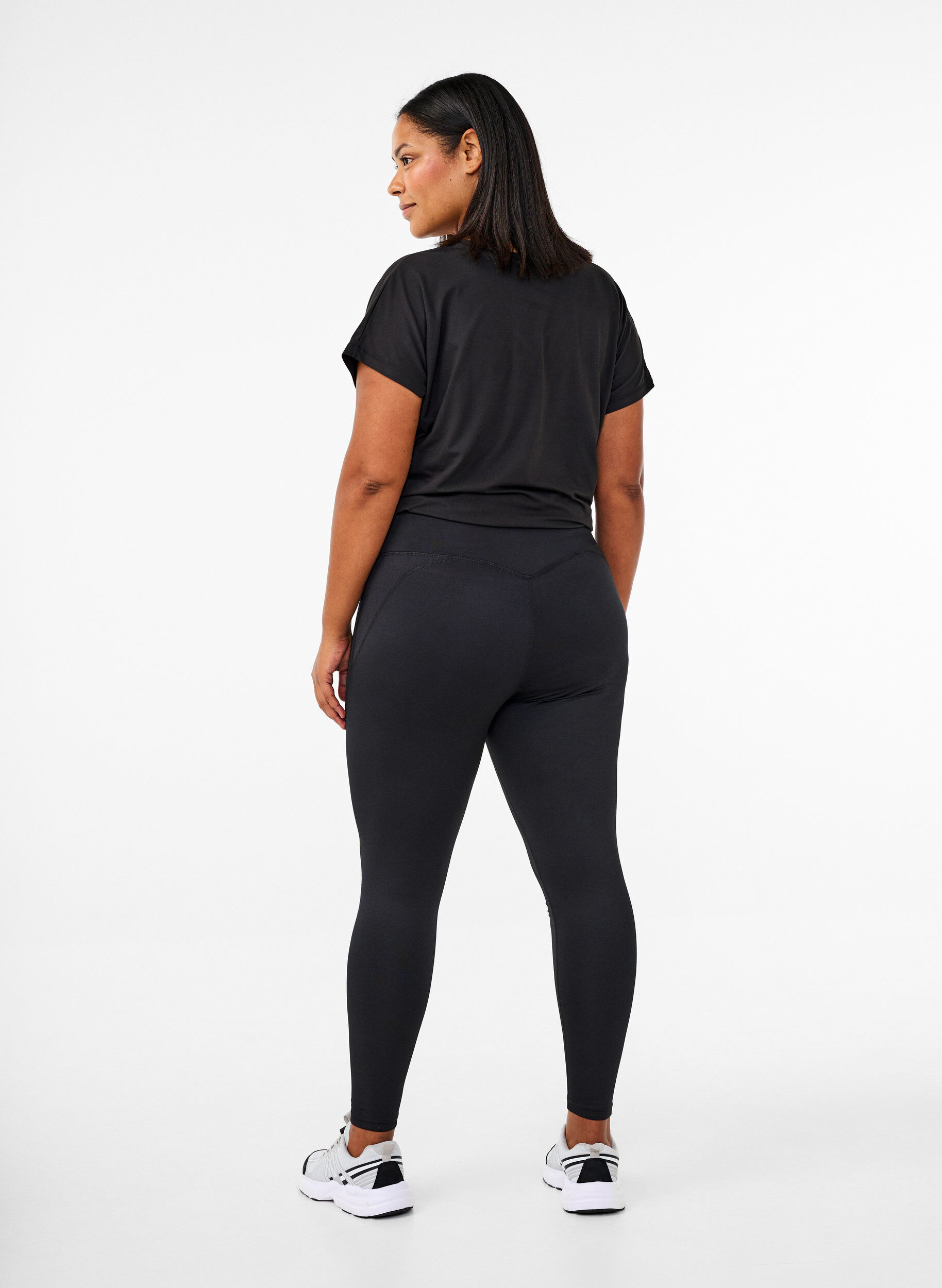 ZizziTreningstights med fleece f&ocirc;r, Svart, Model image number 2