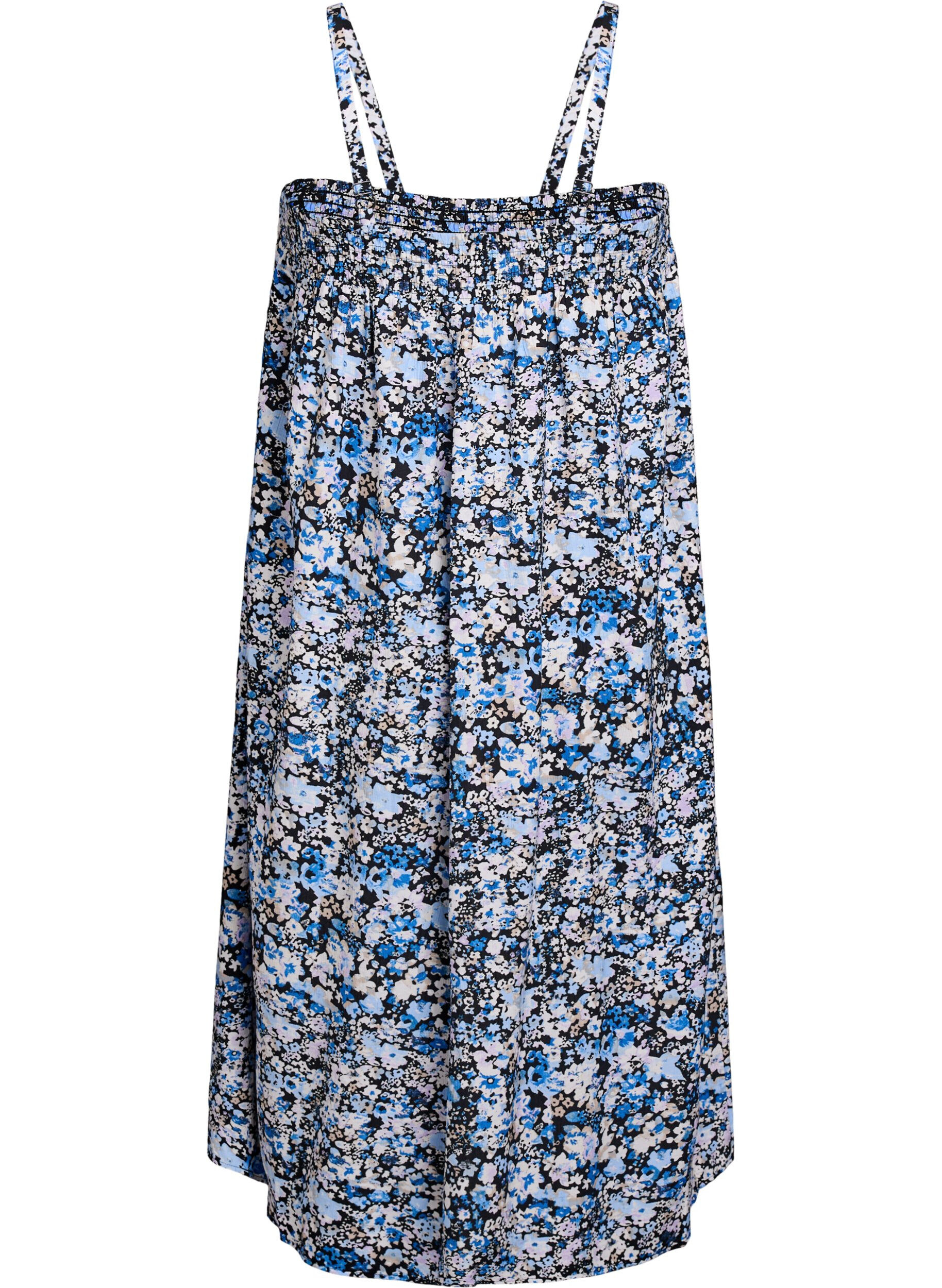 Zizzi Midi slip-kjole i viskose, Svart, Packshot image number 1