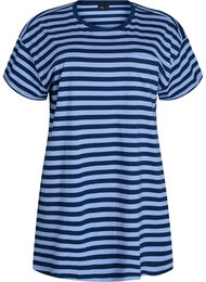 Lang natt-t-skjorte i økologisk bomull med striper, English Manor Stripe