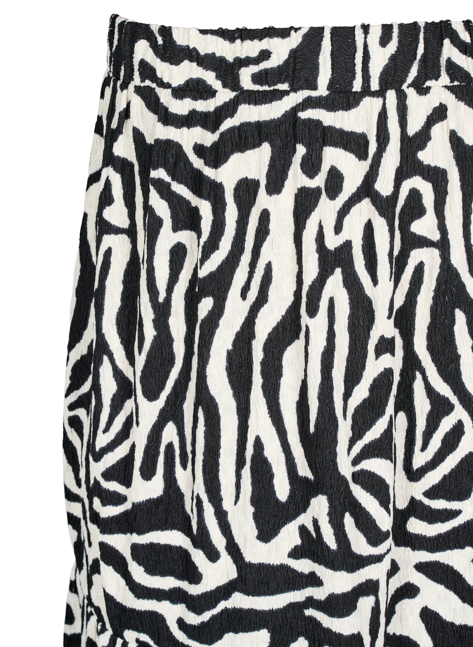 Zizzi Langt skj&oslash;rt med sebram&oslash;nster, Black w. White Zebra, Packshot image number 2