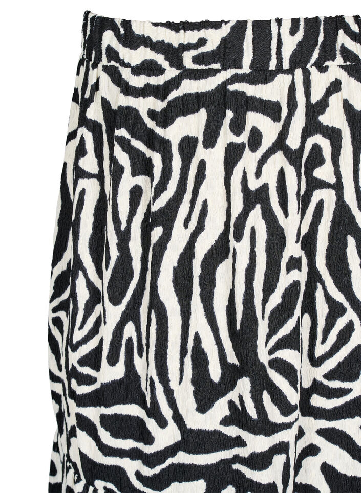 Langt skjørt med sebramønster, Black w. White Zebra, Packshot image number 2