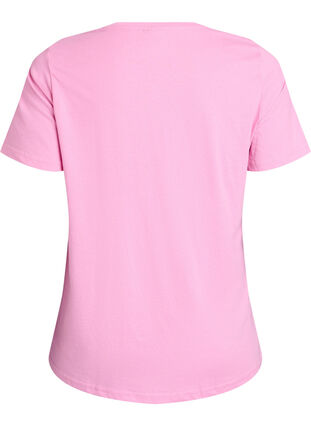 Zizzi FLASH - T-skjorte med motiv, Begonia Pink Live, Packshot image number 1