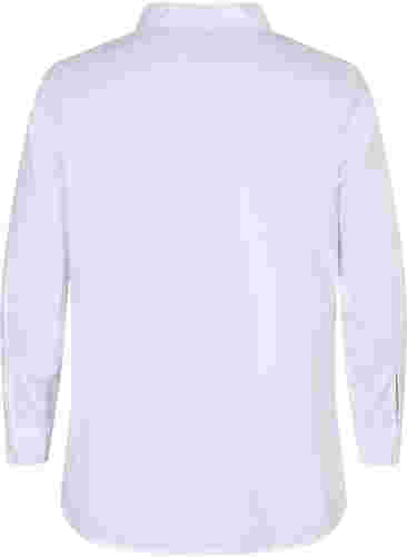 Skjorte i bomullsblanding, Bright White, Packshot image number 1